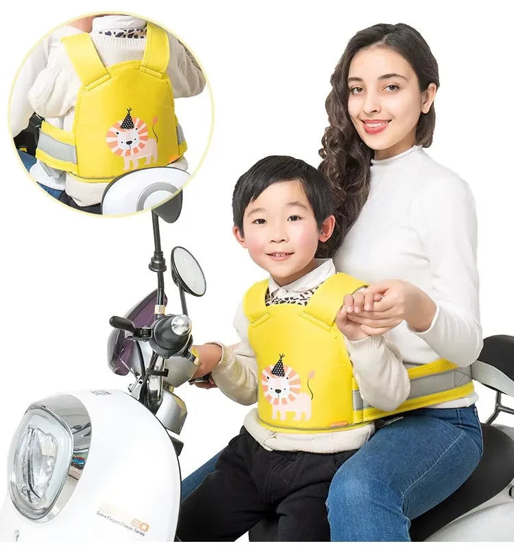 PANGDUBE Kids Motorcycle Safety Harness Adjustable Strap Belt for Electric Cars Bikes Anti-Fall Baby Cycling Strap Kids Gear