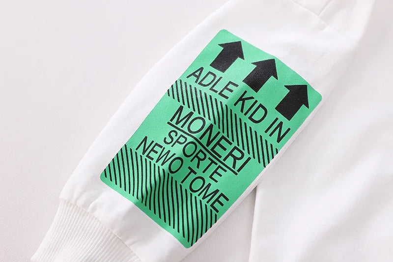 New Spring Autumn Baby Girl Clothes Children Boys Cotton Letter Hoodies Pants 2Piece Set Toddler Fashion Costume Kids Tracksuits