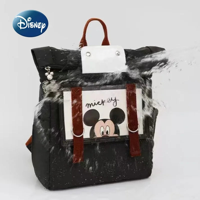 Disney Mickey New Diaper Bag Backpack Cartoon DIY Baby Diaper Bag Backpack High Quality High Capacity Baby Bag Multi Functional