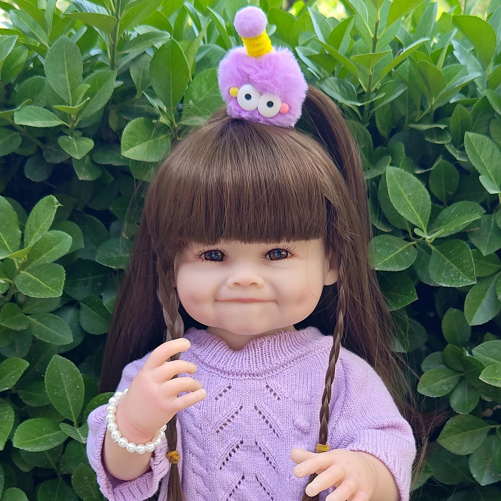 55CM Reborn Toddler Doll with Full Body Soft Silicone Vinyl 22Inch Lifelike Soft Touch High Quality Doll Birthday Gifts