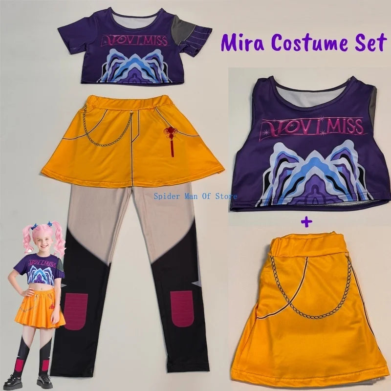 KPop Demon Hunters Rumi Mira Zoey Role Playing Costumes For Childrens Performances Halloween Costumes