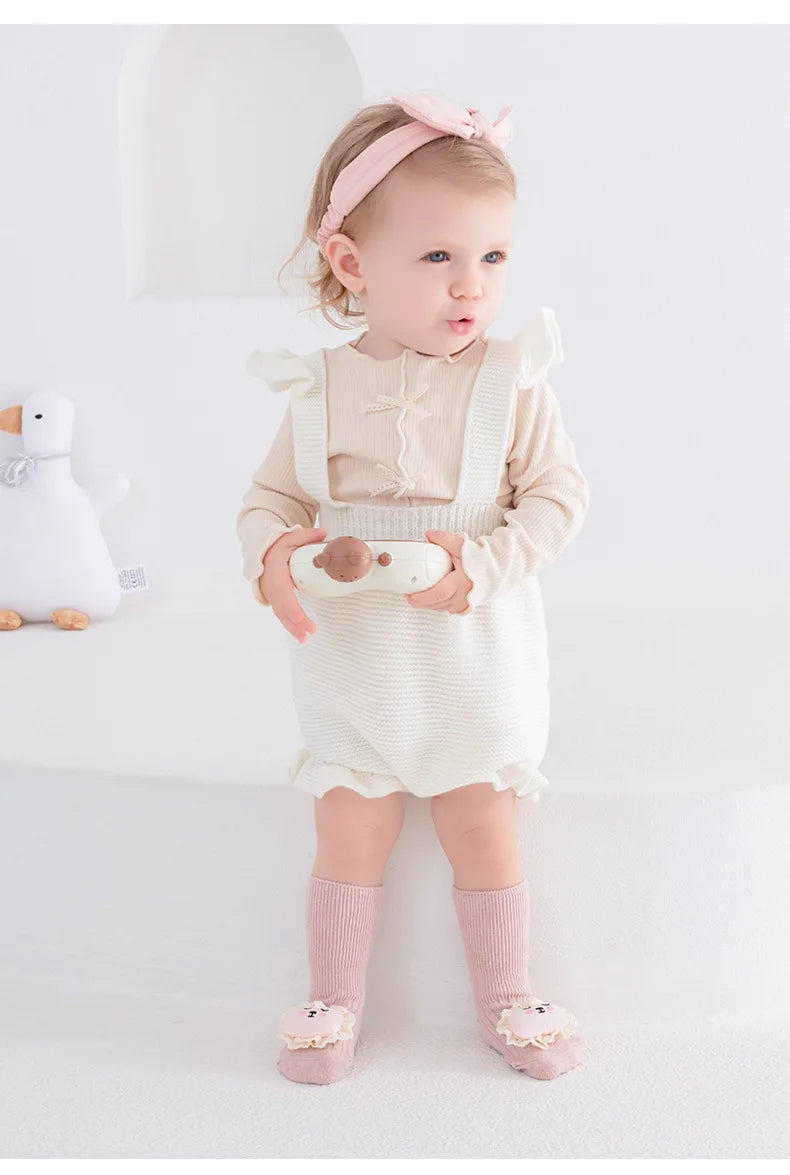 3/5 Pairs Baby Non Slip Floor Socks Cute Cartoon Design Anti slip Socks For Newborn Indoor Activities Toddler Socks Accessories