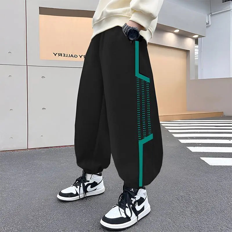Kids' Sport Pants 2025 Spring New Boys Loose-Fitting Slim Fit Long Pants Children's Casual Hooded Sweatpants Toddler Boys Pants