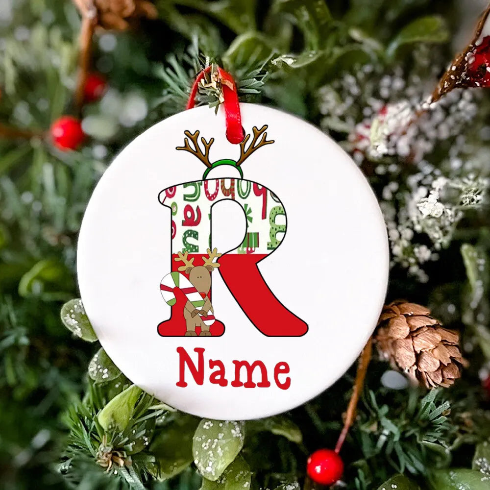 Personalized Christmas Baby Ornament Custom Name Toddler Xmas Ceramic Ornament Baby Photo Prop Ornament Christmas Keepsake Gift