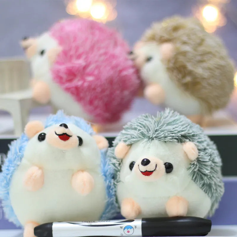 Plush Hedgehog Keychain Pendants Stuffed Animals Doll Toy Keyring Charms Backpack Accessory Adorable Handbag Pendants