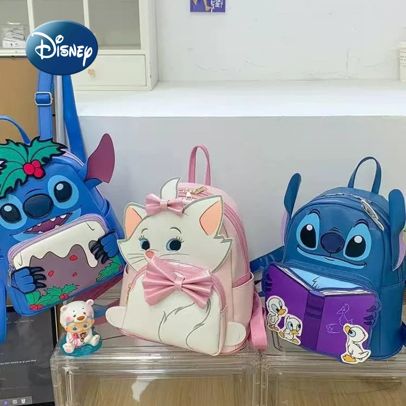 Disney Stitch New Mini Children's Backpack Cartoon Cute Children's Schoolbag Fashionable Casual Children's Backpack High Quality
