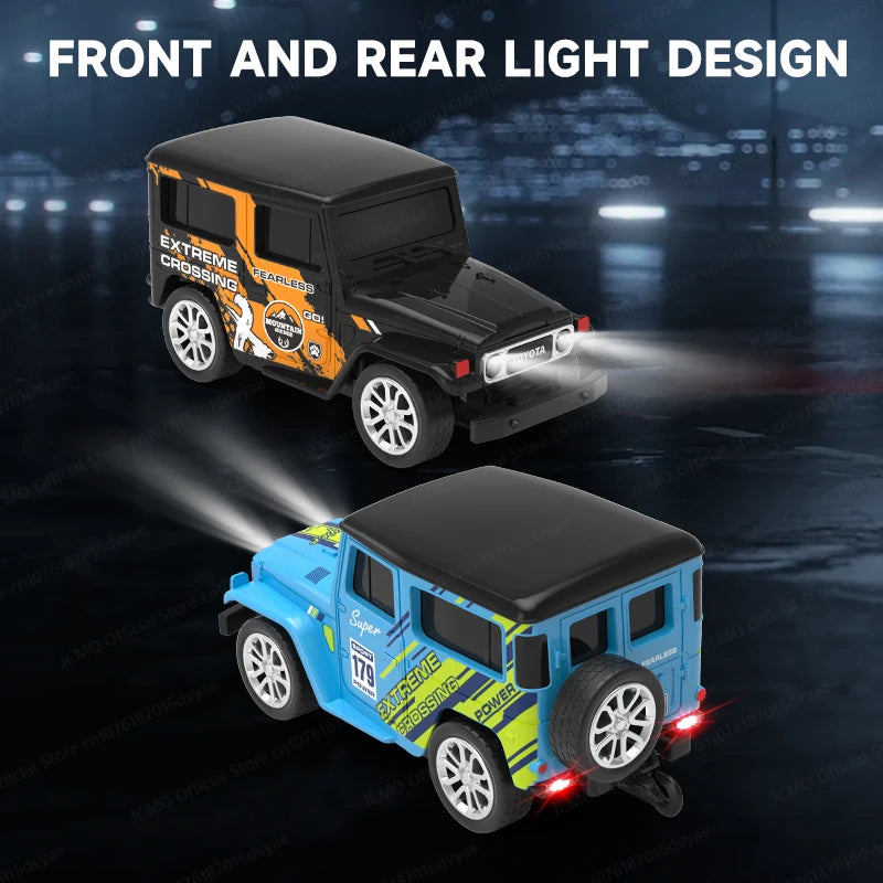 JCMO Mini RC Car 1:64 App/2.4Ghz Remote Control Desktop Small Portable Toy Off Road Vehicle Alloy Carshell For Children Gift New