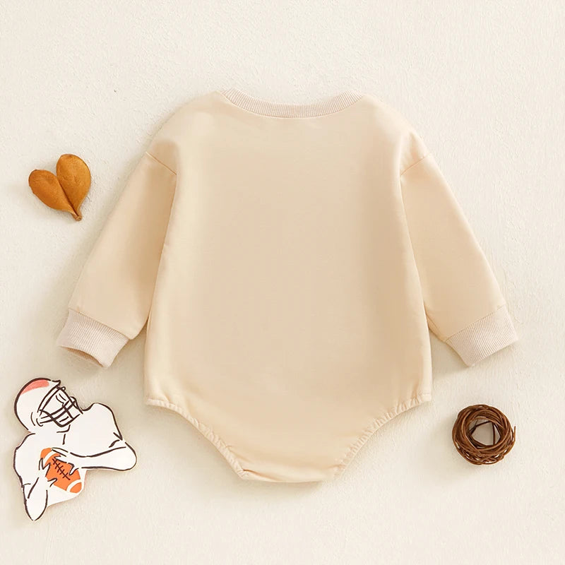 Infant Boys Fall Hooded Romper with Zipper Closure and Cute Animal Print Design for Cozy Autumn Days