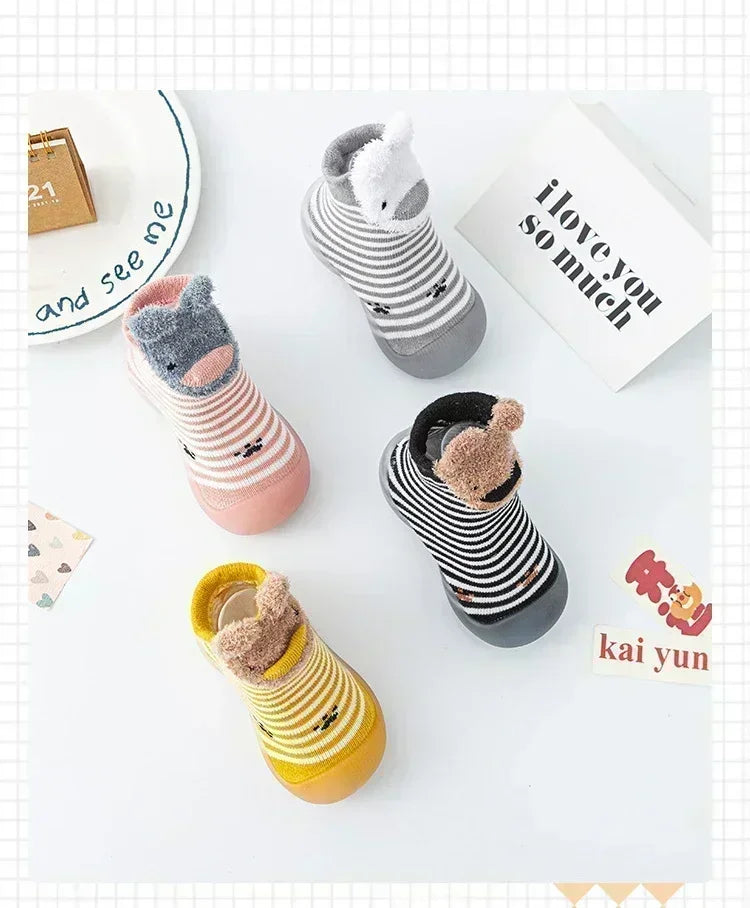 Cute Autumn Winter Children's Socks And Shoes Baby Toddler Shoes Infant Soft-soled Shoes Comfortable Breathable Indoor New Born