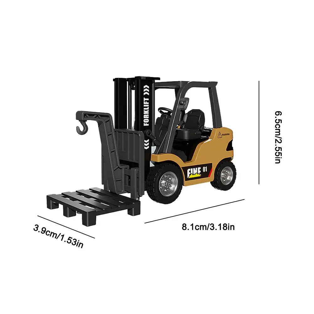 APP Controlled RC Forklift Truck 1:64 Alloy Simulation Engineering Vehicle, Bluetooth Mini Remote Control Car for Kids Adults