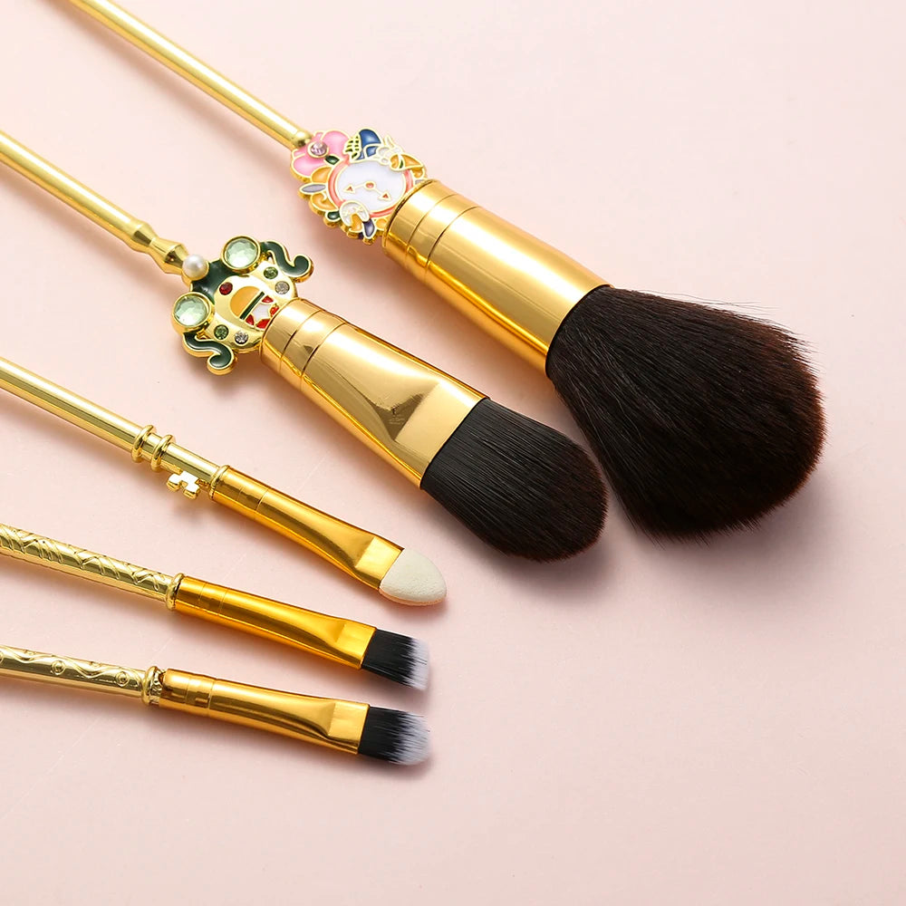Fantasy, Alice's Wonderland makeup brush set, Mr. Rabbit pumpkin carriage creative makeup brush, suitable for girls' holiday gif