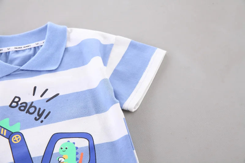 New Summer Baby Girl Clothes Children Boys Outfits Infant Striped T-Shirt Shorts 2Pcs/Set Toddler Casual Costume Kids Tracksuits
