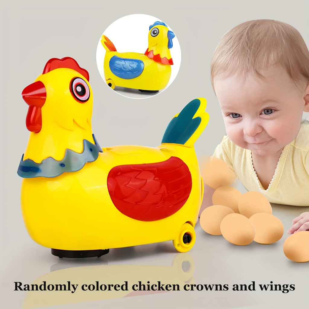 Electric Laying Egg Chicken Toy Doll with Sound Music Talking Walking Chicken Singing Dancing Chick Toy Easter for Boys Girls