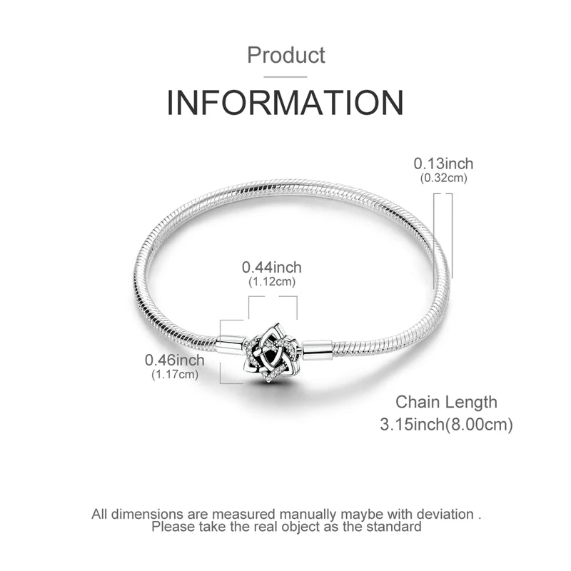 925 Sterling Silver Original Celtic Knots Charms Bead Earrings Ring Bracelet Necklace Series Jewelry Set For Women Men DIY Gift