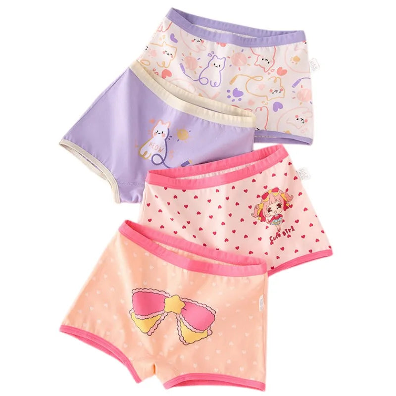 Girl A Cotton Briefs Boxers Breathable Underpants Girl Quality Panties Size 90-165 Healthy Briefs Kids Comfortable Soft Boxers