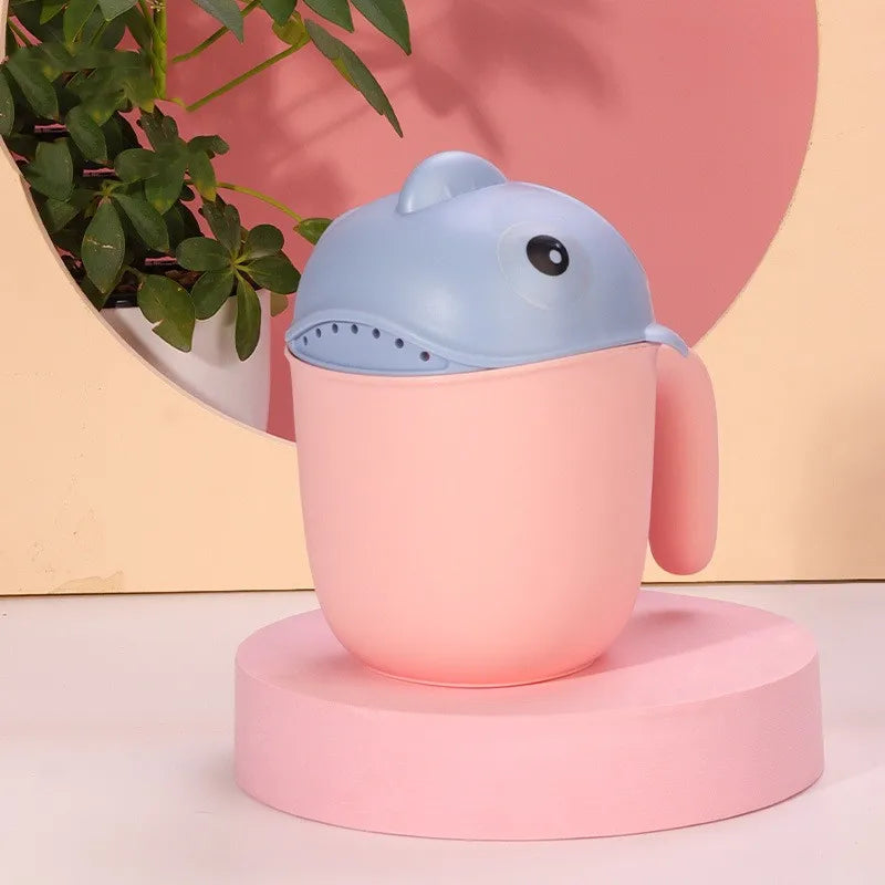 Children's Shampoo Cup, Cute Cartoon Baby Shampoo Shark Cup Bailer, Newborn Baby Toddler Bath Shampoo Shower Scoop, 6.3inch/16cm