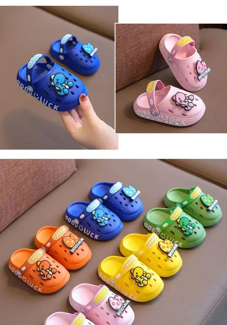 Cute New Animal Baby Boys Slippers Summer Kids Cartoon Sandals Toddler Beach Shoes Girls Cute Slides Children Slippers