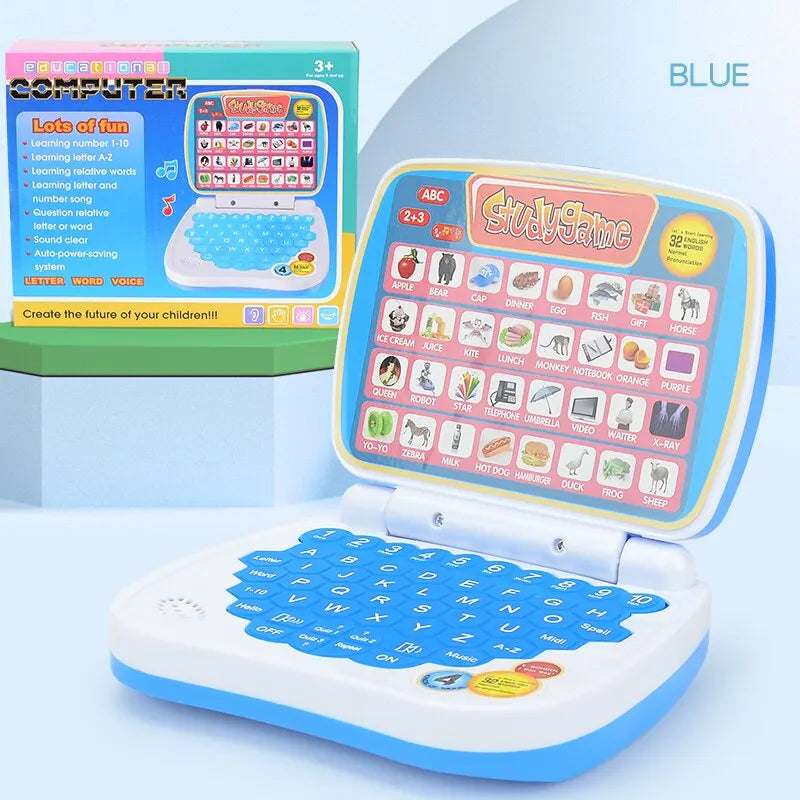 English Learning Small Laptop Toy for Kids. Boys and Girls Computer for Aphabet ABC.Numbers.Words.Spelling.Maths.Music