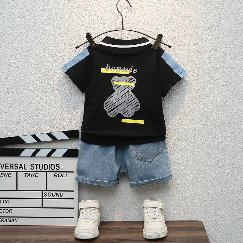 New Summer Fashion Baby Clothes Suit Children Boys Girls T-Shirt Shorts 2Pcs/Sets Toddler Casual Cotton Costume Kids Tracksuits
