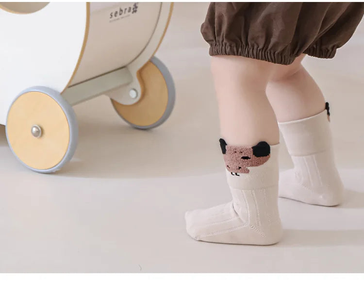 3/5 Pairs Cartoon Newborn Socks Children'S Socks Spring And Autumn Cute Boy Girls Kids Toddler Socks Baby Accessories