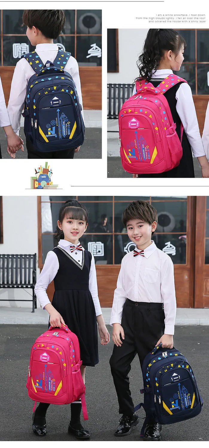Children's Shoulder Bag Geometry Pattern Kid Backpack In Primary Schoolbag Teen Boy Girl Backpack Book Bag Waterproof Mochila
