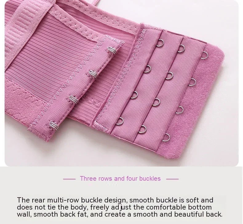 Gathered Side Collection Lifting Underwear Breasts Brassiere Large Size Bra Full Cup Underwear Brassiere No Steel Ring  Bra