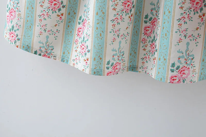 Summer New Pink Doll Neck Baby Girl Dress, Sweet Floral Children'S Sleeveless Clothes+Love Bag (9 Months -3 Years Old)