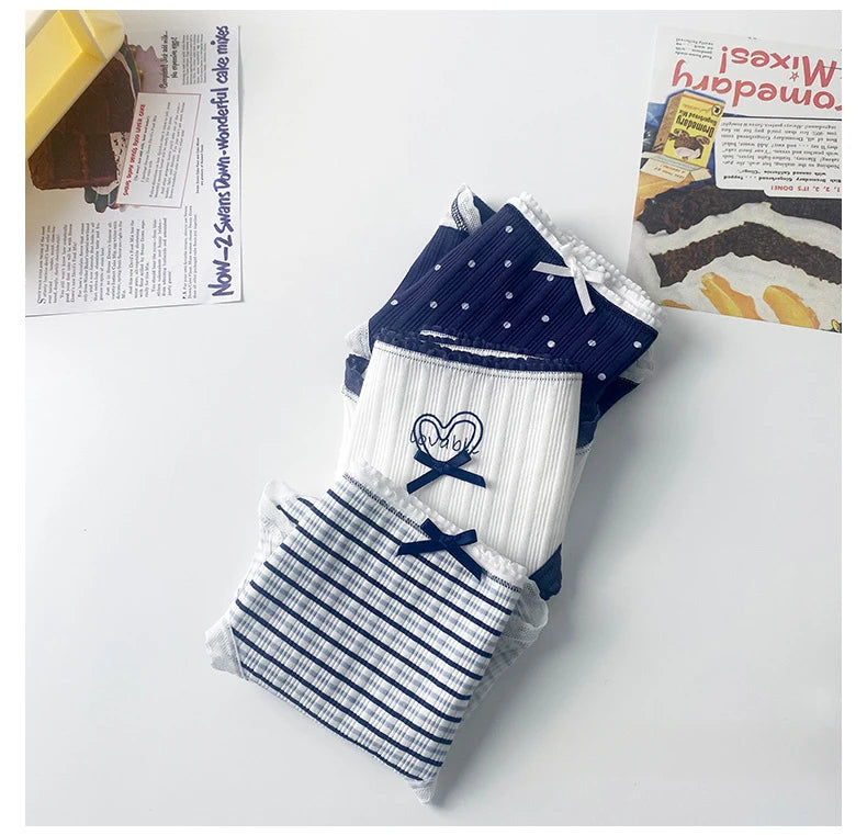 5PCS Teens Girl Cotton Soft Antibacterial Briefs Kid Cute Print Panties 8+y Young Child Clothes Maiden Thin Breathable Underwear