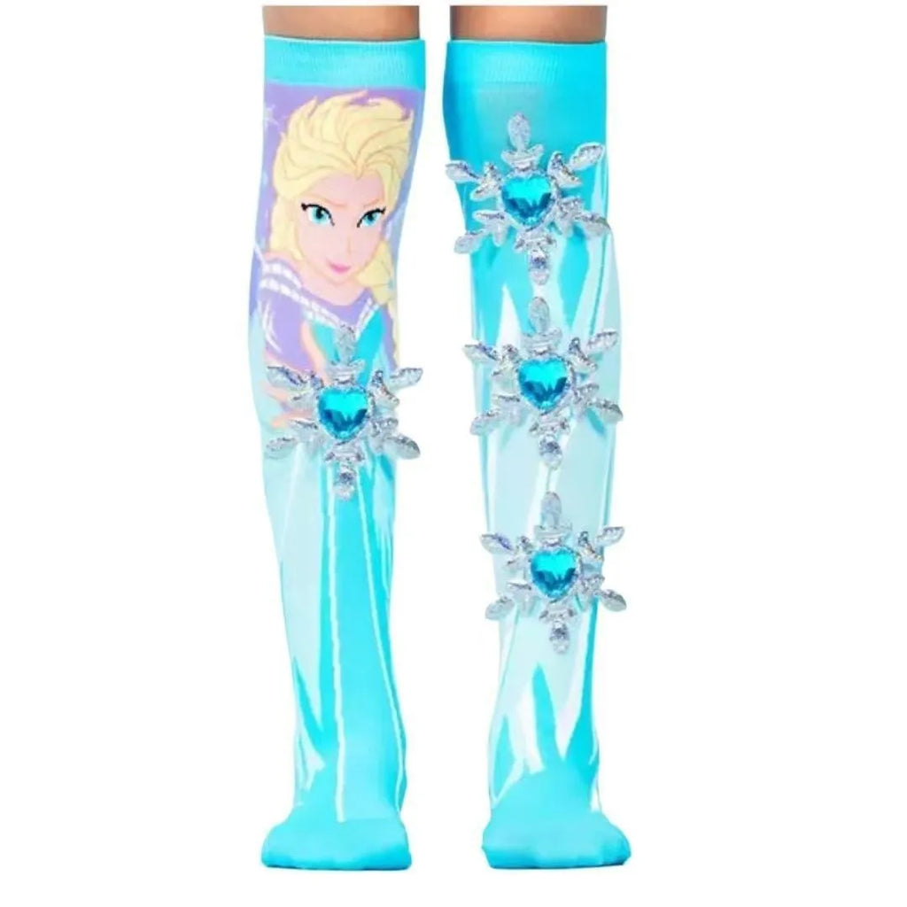 Disney Snow Princess Girl Long Socks Anime Elsa Princess Four Seasons Warm Socks Fashionable Cute Cartoon Children's Socks Gifts