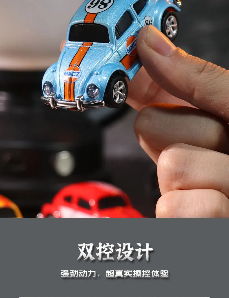 2025 New Wireless Mini Beetle Alloy Remote Control Car Small Mobile Phone Remote Control Model Car Toy Children'S Holiday Gift