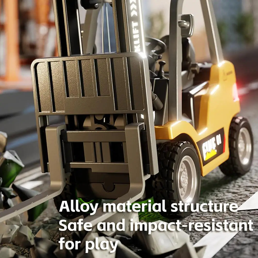 APP Controlled RC Forklift Truck 1:64 Alloy Simulation Engineering Vehicle, Bluetooth Mini Remote Control Car for Kids Adults