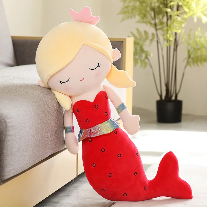 High Quality Cartoon Kawaii Mermaid Plush Toys Soft Animal Plush Pillow Stuffed Toy Princess Dolls Children  Girls Birthday Gift