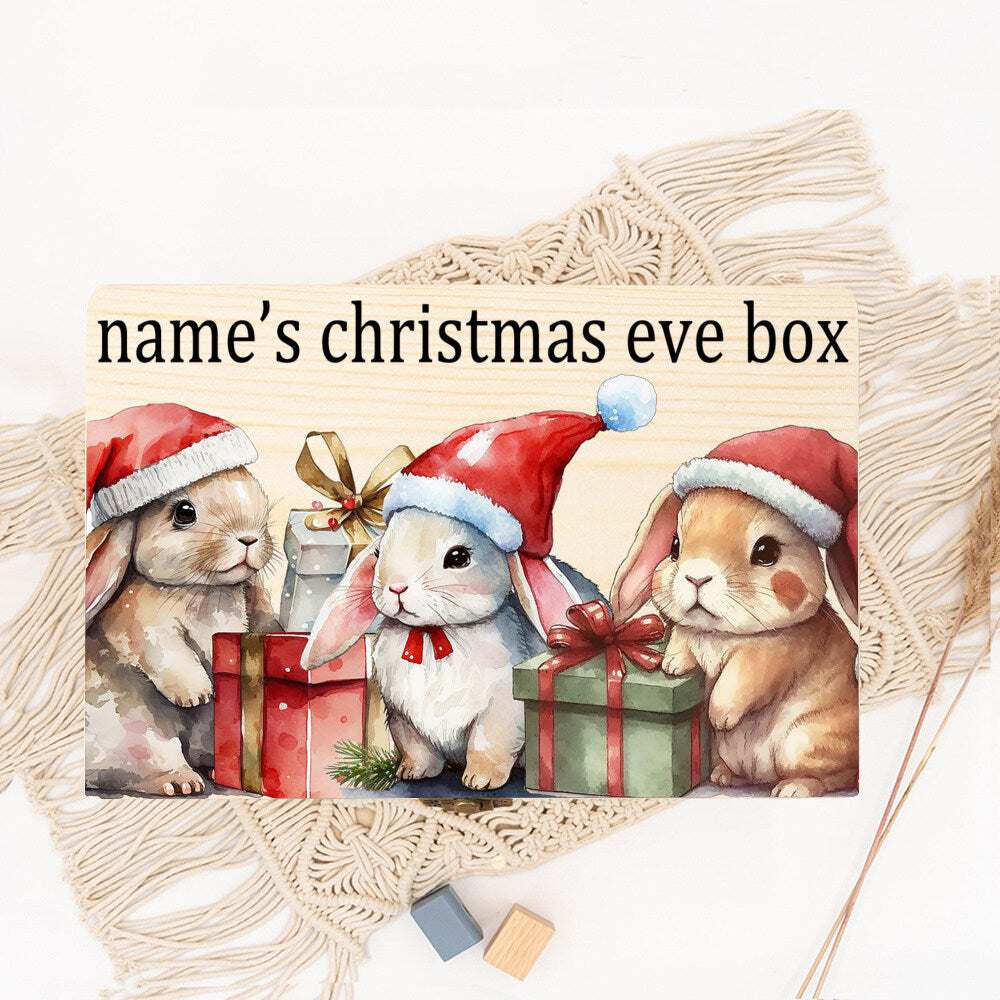 Personalized Christmas Eve Box Boys Girls Xmas Cute Gift Custom Christmas Keepsake Box Kids Xmas Party Gifts Child Wooden Box