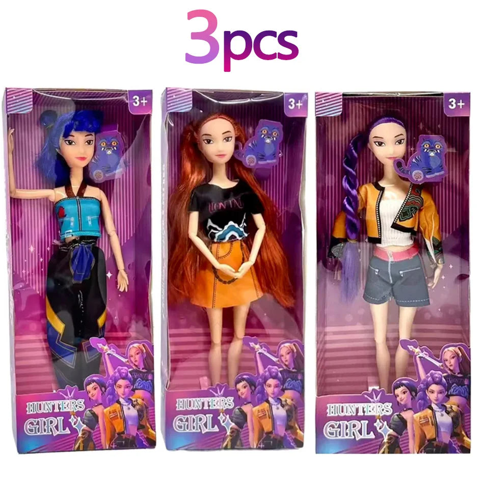 HOT Kpop Demon Hunters Action Figure Toy Derpys Tiger Rumi Mira Zoey Sussy Figurine Doll For Fans Christmas gifts ﻿