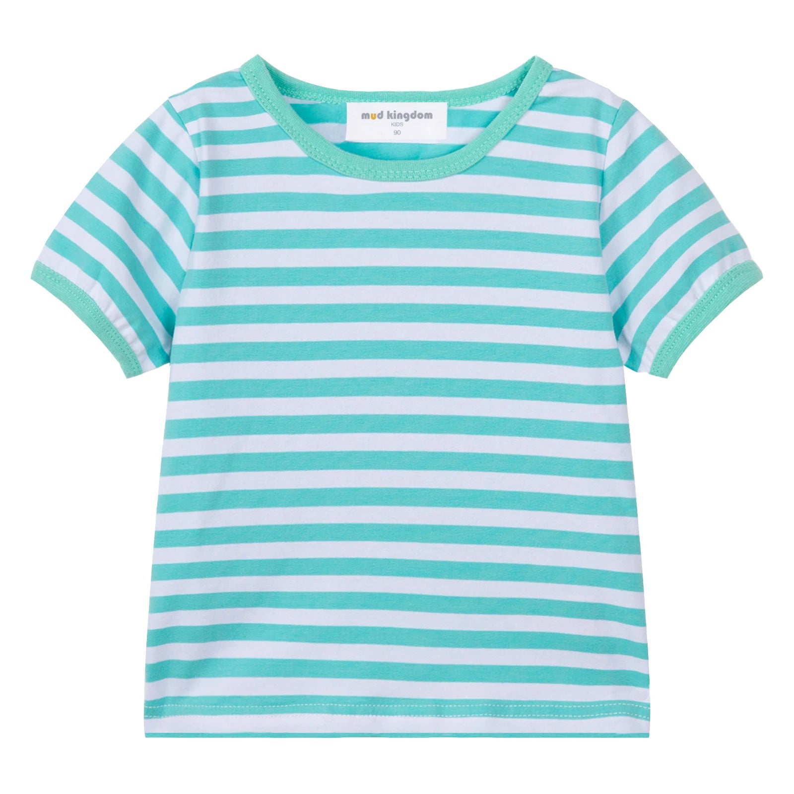 Mudkingdom Boys Girls T-Shirt Colorful Rainbow Unisex Shirt Striped Summer Boys Tops Kids Clothes Girls Tees Children Tank Tops