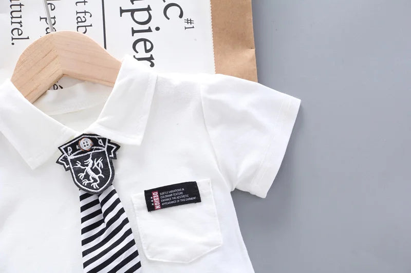 New Summer Baby Clothes Children Clothing Boys Casual Shirt Plaid Shorts 2Pcs/Set Infant Outfits Toddler Costume Kids Sportswear