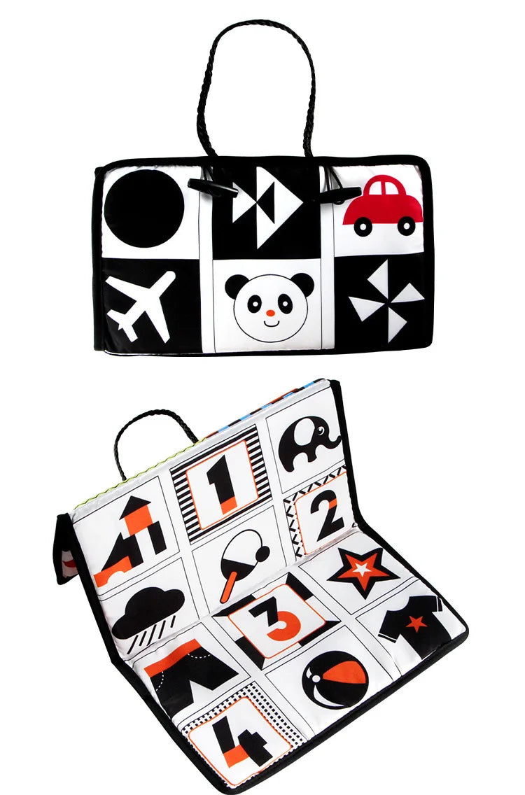 Baby Mirror Tummy Time Toys Black And White For Babies Montessori Development Crawl Toys Contrast Newborn Baby Activity Mirror