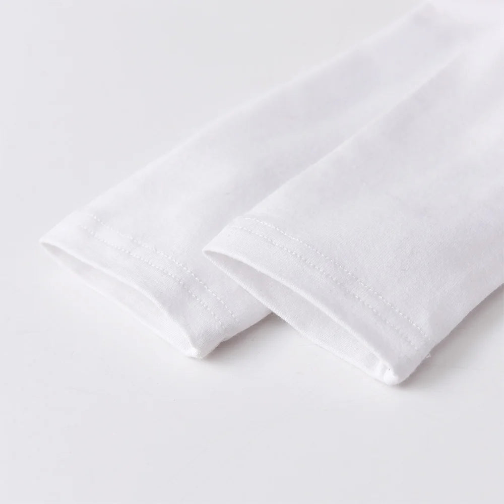 VIKITA Kinder Baumwoll-Freizeit-Tops und T-Shirts für Kleinkinder, Elfen-Cartoon, weißes T-Shirt mit ausgestellten Ärmeln, Herbst/Frühling, Größe 10-12 Jahre