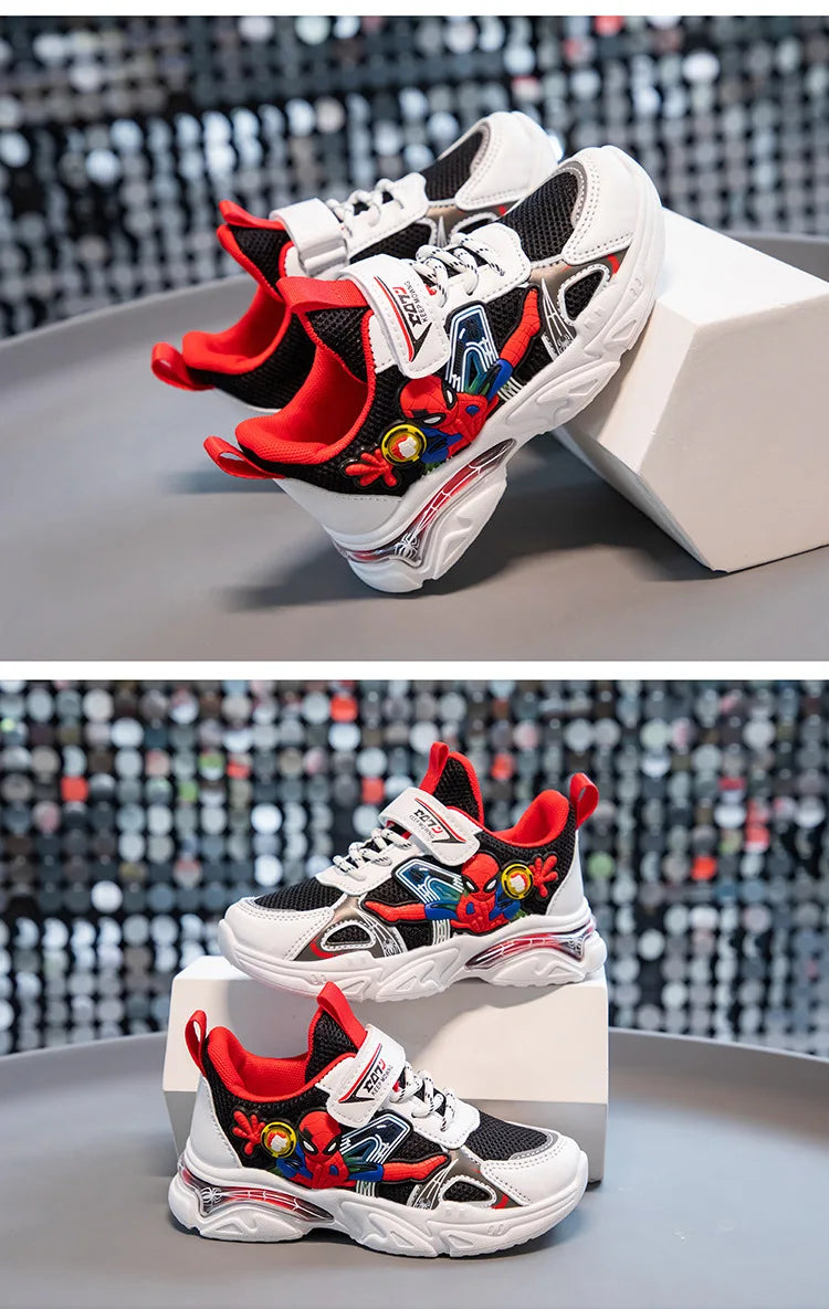 Disney Boys' Sports Shoes Cartoon School Children's Mesh Breathable Running White Fashion Cool Shoes Sneaker Size 21-38