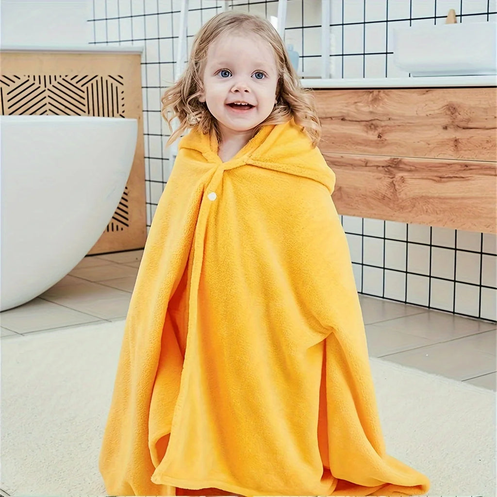 Hooded Bath Towel Soft Plush Baby Bath Towel Absorbent Cartoon Duck Pattern Bathrobe Great Christmas Gift for Infants Toddlers