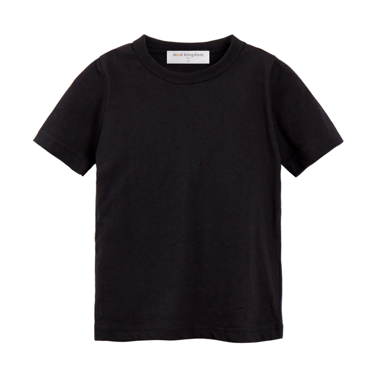 Mudkingdom Big Boys Girls T-Shirt Stripe Rainbow Colorful Solid Plain Color Casual Tops for Kids Clothes Toddler Clothing