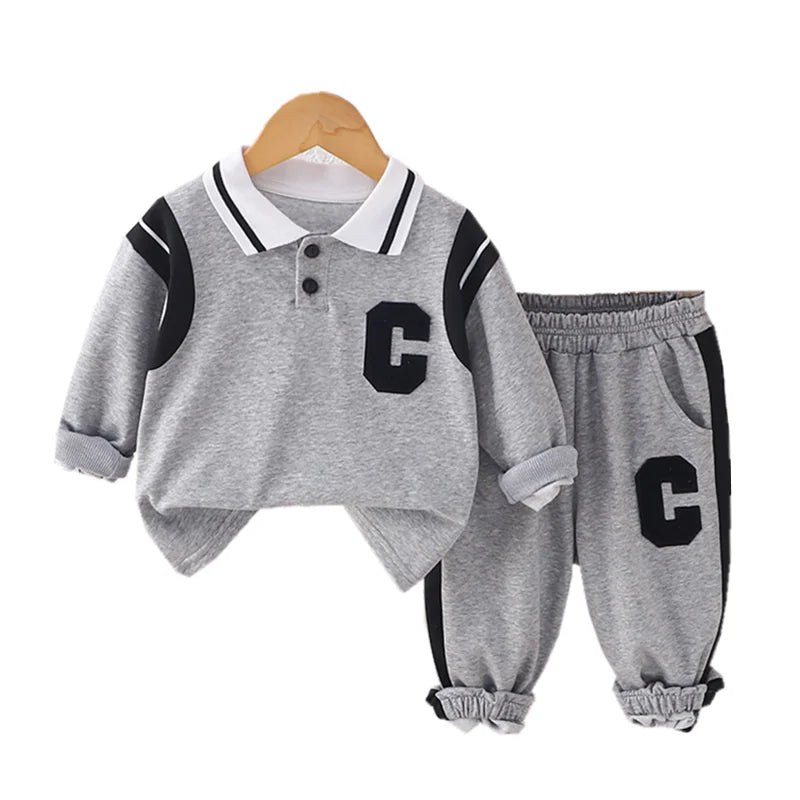New Spring Autumn Baby Boys Clothes Suit Children Long Sleeved T-Shirt Pants 2Pcs/Sets Kids Girls Clothing Set Infant Tracksuits