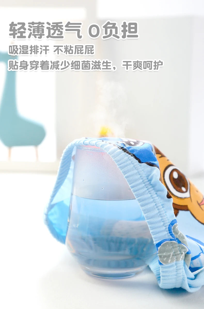 100% Genuine Paw Patrol 4PCS/LOT Cotton Boxers Panties Cartoon Printed Kids Underwear Children's Underpants Shorts Panties 2-8Y