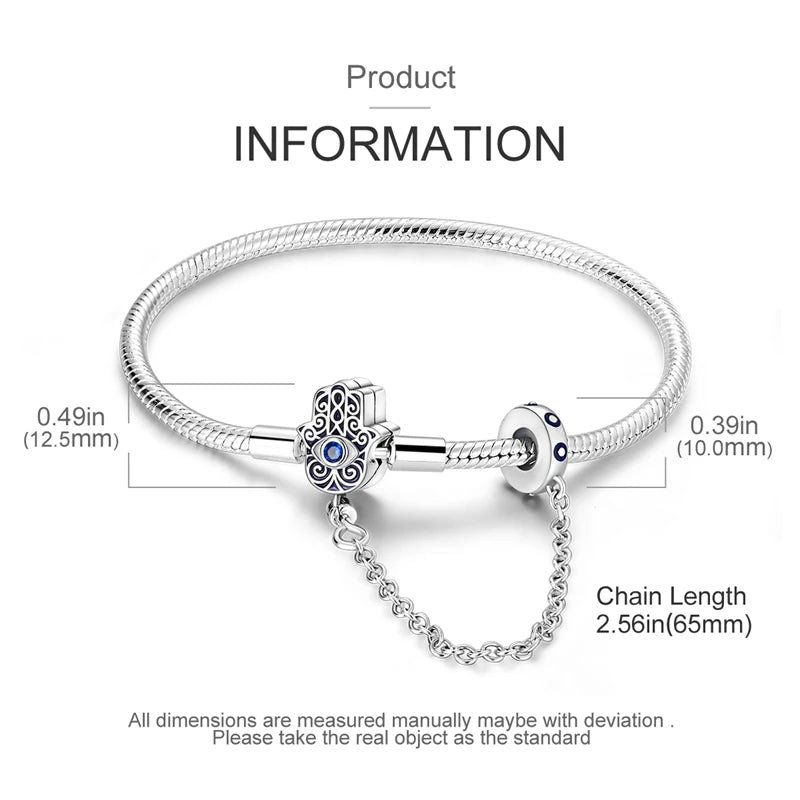 Bracelet Silver 925 Original 17-20CM Star Moon Sun Four Leaf Clover Green Zircon Bracelets Fit DIY Charms Birthday Jewelry Gifts