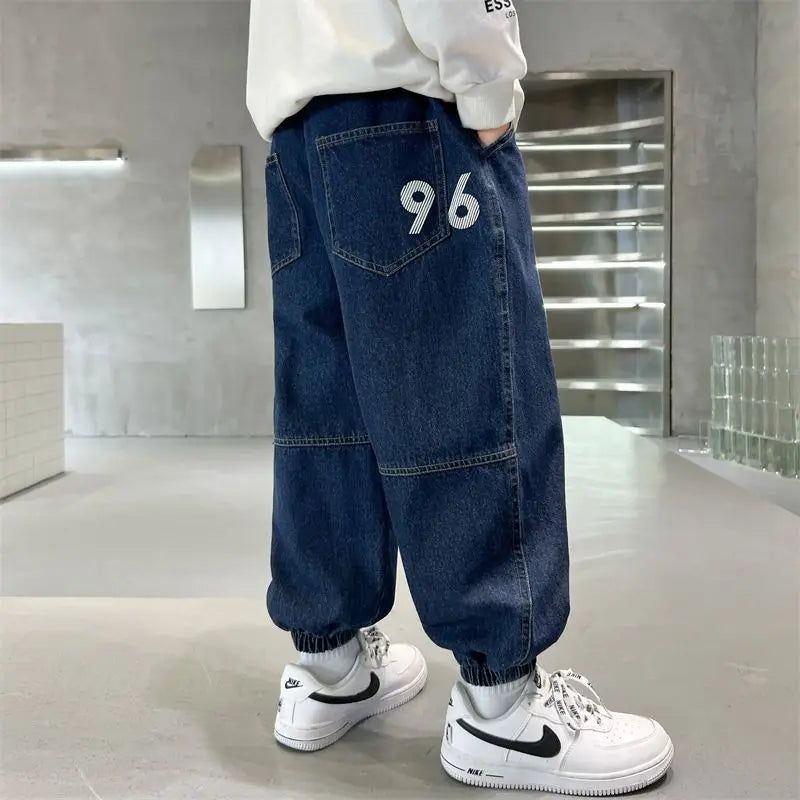 Boys Jeans Spring Autumn 2025 New Style Casual Pants Trendy Stretch Fabric Comfort Fit Toddler Boys