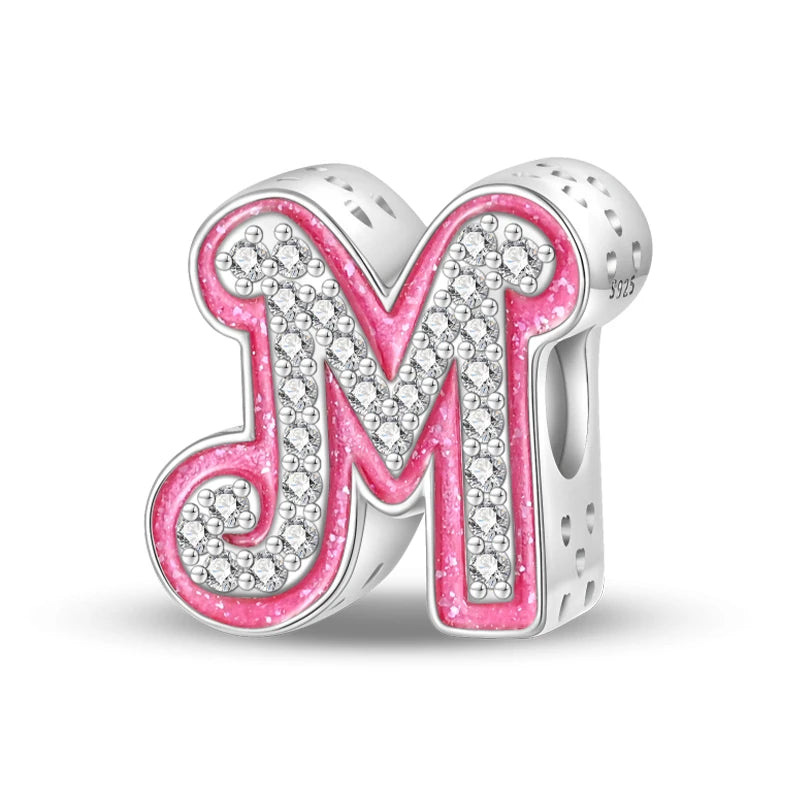 Hot Sale Charms Beads 925 Sterling Silver Pink Perfume Bottle Letter Luminous Firefly Tarot Card Beads Fit DIY Bracelets Jewelry