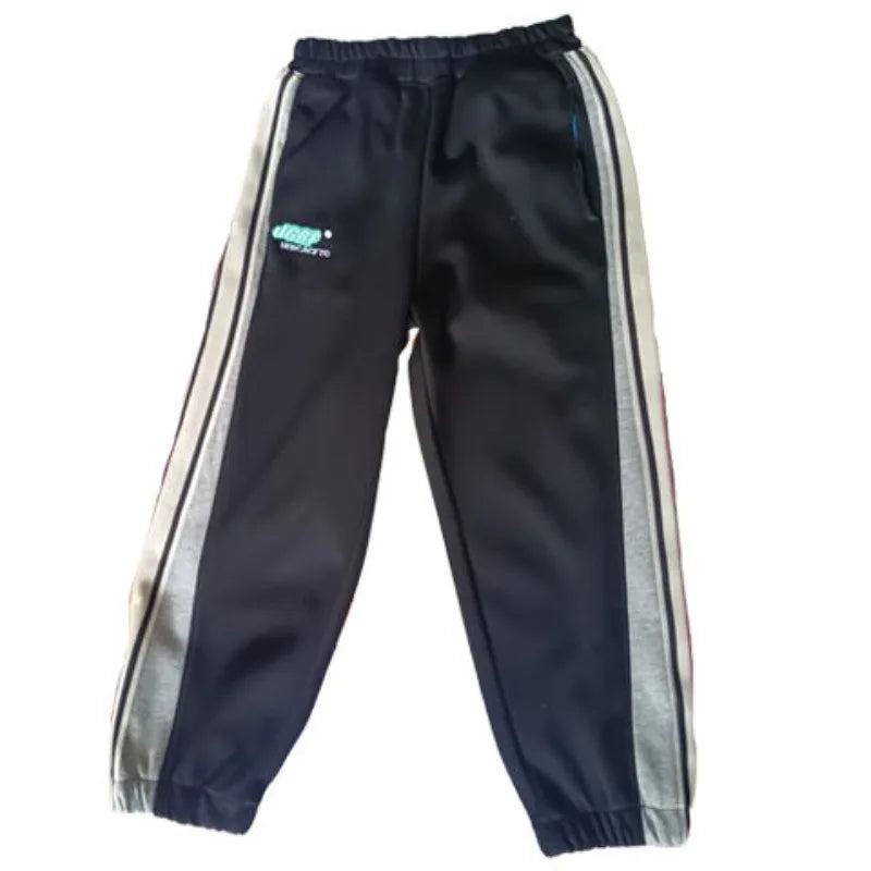 Knit Sport Pants for Boys' Autumn/Winter Casual Wear, Cuffed Joggers, Boys' Sweatpants, Boys' Athletic Pants