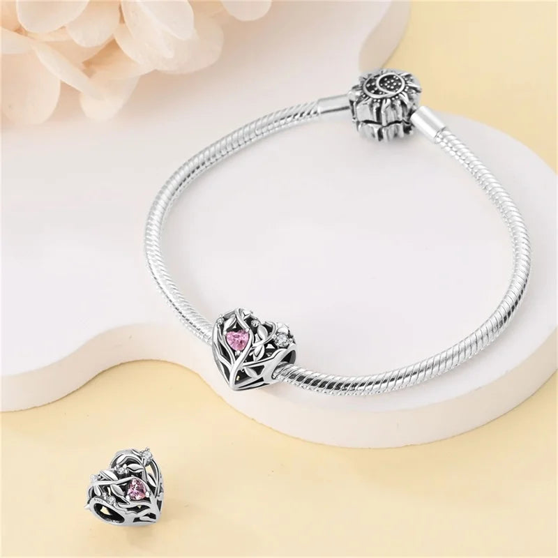 Fit Qikaola 925 Original Bracelets Blue Zircon Owl Luminous Sea Turtle Octopus 925 Silver Charms Beads DIY Birthday Jewelry Gift