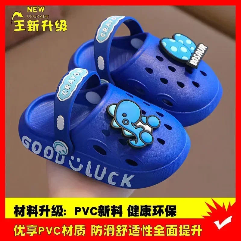 Cute New Animal Baby Boys Slippers Summer Kids Cartoon Sandals Toddler Beach Shoes Girls Cute Slides Children Slippers