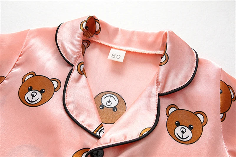 New Summer Baby Boys Clothes Suit Children Girls Sleepwear Shirt Shorts 2Pcs/Sets Kids Pajamas Toddler Costume Infant Tracksuits